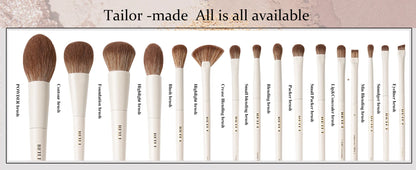 BEILI Professional Makeup Brush Set 15Pcs Beige Soft Hair Foundation Powder Blush Eyeshadow Contour Eyeliner Blush Cosmetics Kit