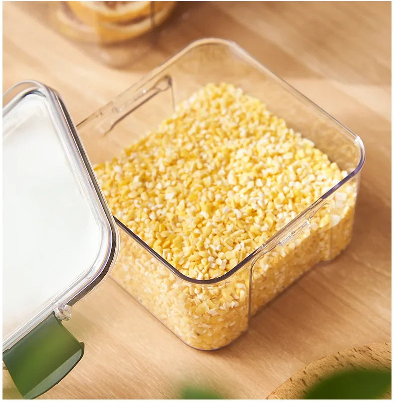 Plastic Food Storage Containers with Lid, Jars for Bulk Cereals, Kitchen Organizers, Pantry Organizer, Home Set