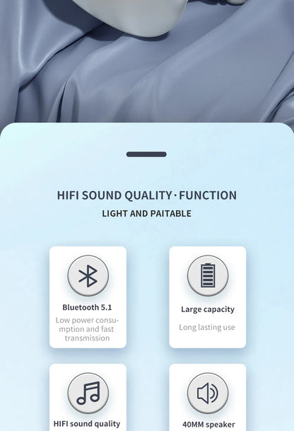 P9 Promax Headphones Wireless Bluetooth Headsets Outdoor Sports Gaming Wireless earphones Supports TF Card for Pc Smartphone