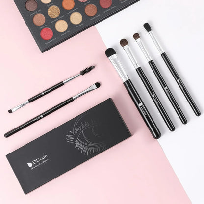 Ducare 6Pcs Cosmetic Makeup Brushes Set Eye Shadow Blending Eyeliner Eyelash Eyebrow Brushes for Make up Professional brush