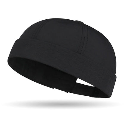 Brimless Skullies Cap Vintage Cotton Men Adjustable Landlord Docker Cap Multipurpos Beanie Hats Streetwear Dome Hat Hip Hop Hats