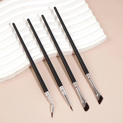 MAANGE 4PCS Professional Eyes Makeup Brush Set Eyeshadow Eyebrow Brush Blade Eyeliner Contour Makeup Brushes Makeup Tool