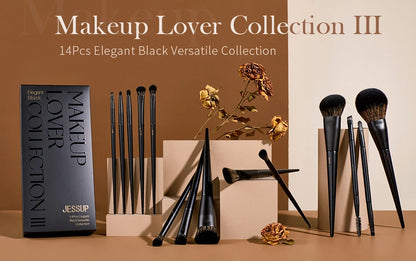 Jessup Makeup Brushes Set,10-14pcs Make Up Brush Contour Foundation Powder Eyeshadow Highlight Blending Concealer Liner T336