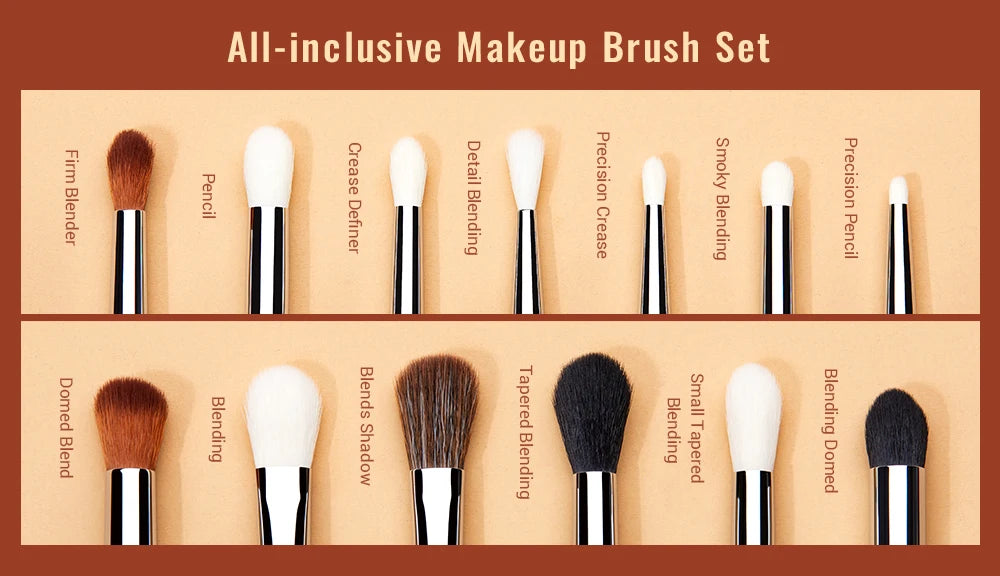 Jessup Eye Makeup Brushes set Professional Eye Blending Brush Synthetic Blends Shadow Crease Pencil Smoky T338