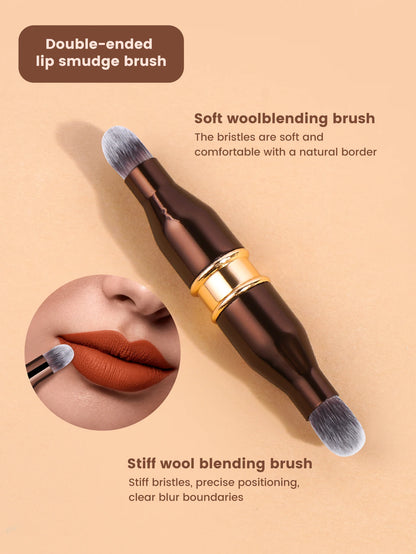 MAANGE 4 in 1 Assemble Makeup Brush Set Travel Makeup Brushes with Case Powder Brush, Foundation/Blush Brush, Eyeshadow Brush