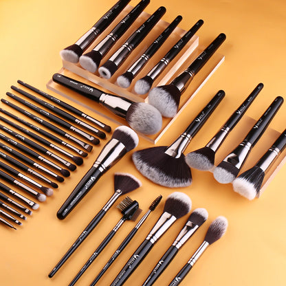 BEILI Professional Premium Makeup Brushes 12/15/22/30/35pcs Foundation Loose Powder Eye Blending Makeup Brush Set Low Price