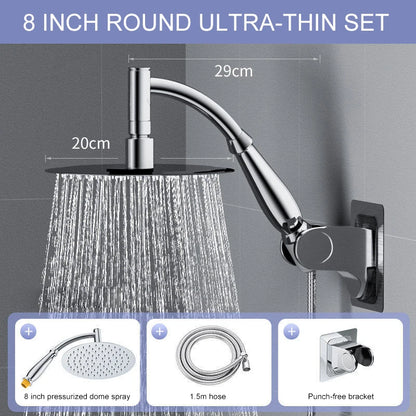 Bathroom 6 ”8 inch shower head ABS Chrome shower head water saving bathroom rain spa square handheld ELA087-1