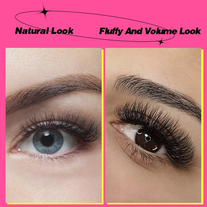 TDANCE 1000 Fans Loose Fan Mixed Length Pointy Base Premade Fans Sharp Thin Slim Medium Stem Volume Russian Eyelashes Extensions