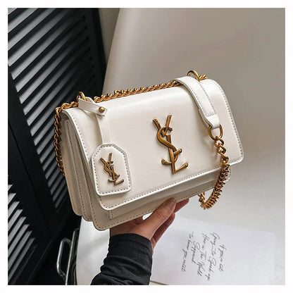 2025 Best Selling Luxury Women's Chain Crossbody Bag - Spacious Square Shoulder Bag With Phone Compartment For Commuters