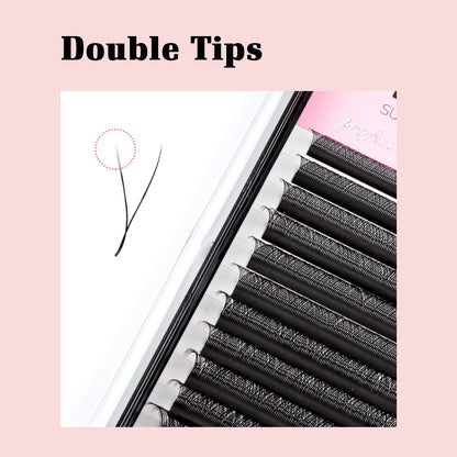TDANCE 5 cases YY Shape Eyelashes Extension Double Tip soft Lashes Eyelash Cilios Mesh Soft Faux Mink YY Lashes Two Tip Y Lashes