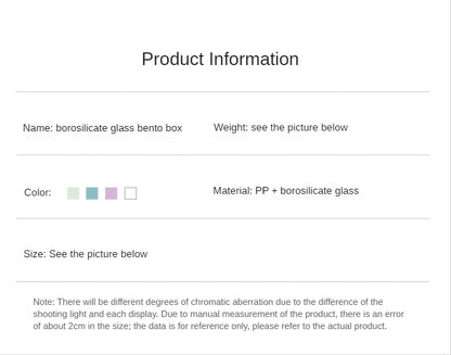 Premium Glass Lunch Container - Leak-Proof Bento Box with Secure Lid