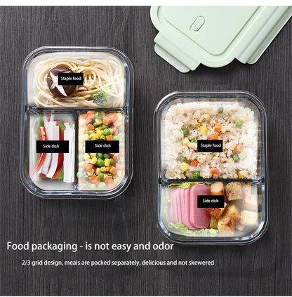 Premium Glass Lunch Container - Leak-Proof Bento Box with Secure Lid
