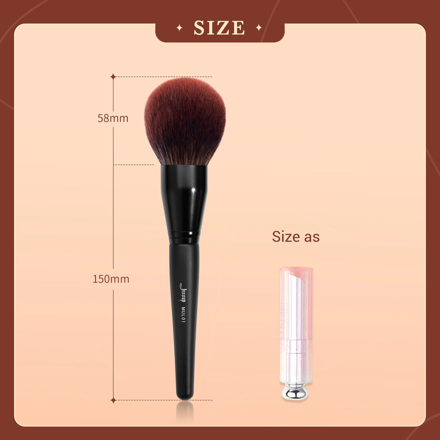 Jessup Powder Brush Makeup Large Finishing Mineral Powder Brush,Vegan Flawlessl Face Brush makeup for Powder&Blush&Bronzer MUL01