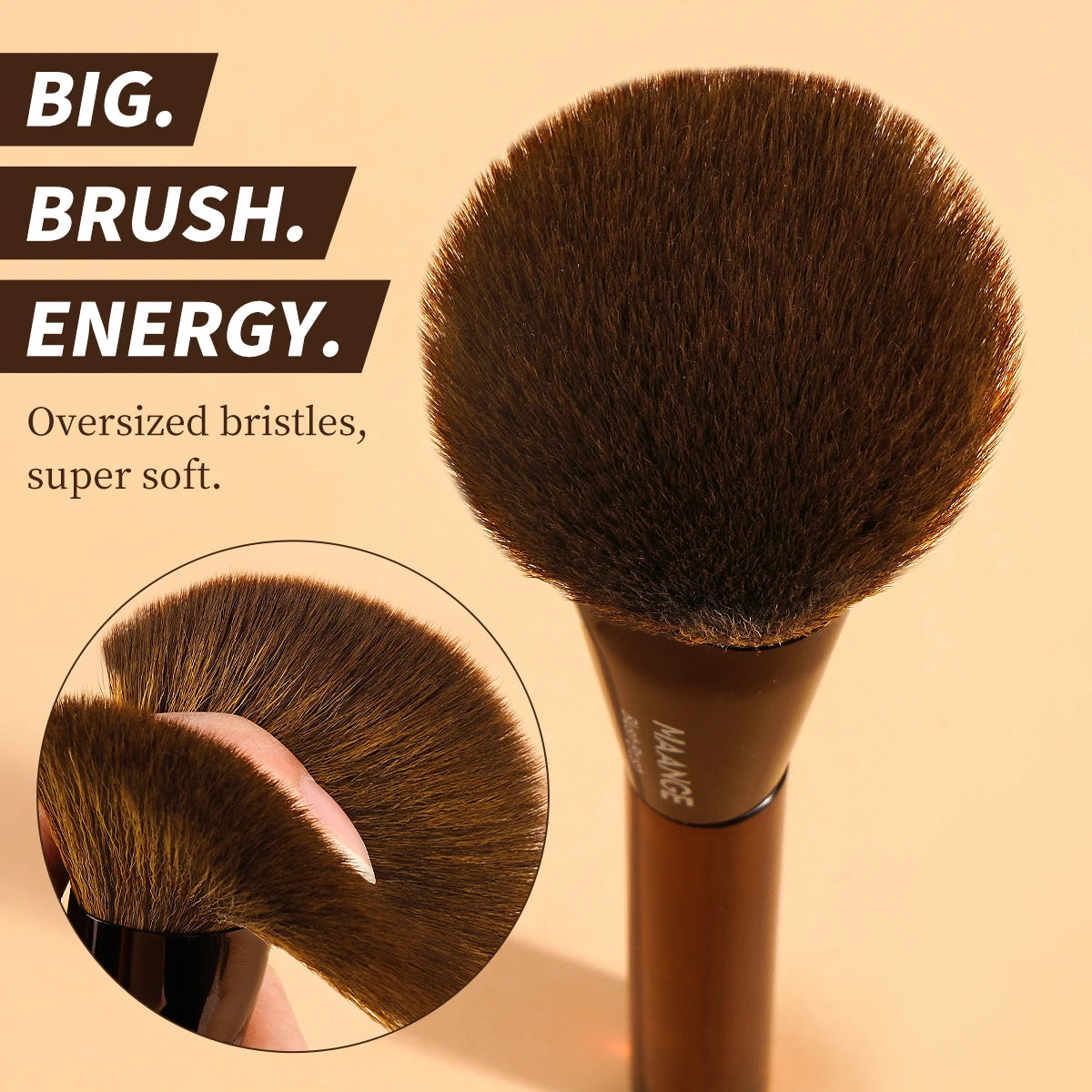 MAANGE Professional Makeup Brush Multifunctional Foundation Brush Blending Powder Tapered Kabuki Contour Brush Soft Dense Hair