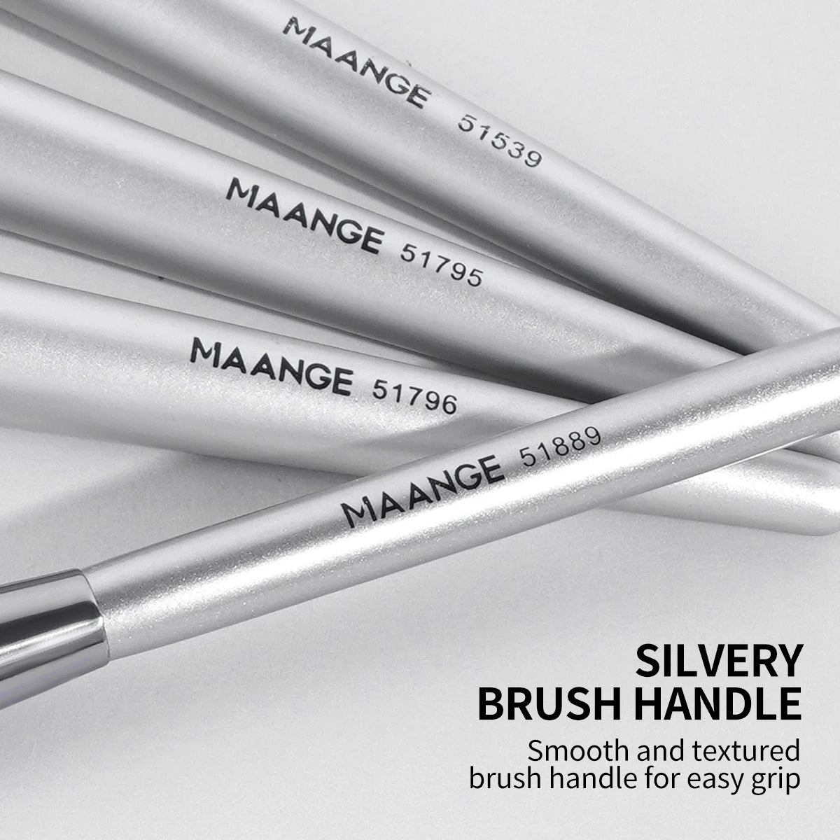 MAANGE 4pcs Main Makeup Brushes Set Flat Top Foundation Brushes Angled Contoured Brush Dense Bristle Face Makeup Tool for Beauty
