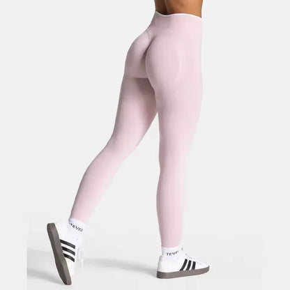 TEVEO High Waist Seamless Scrunch Leggings for Women Yoga Pants Hip Lifting Running Exercise Gym Ignite Sculpt Series