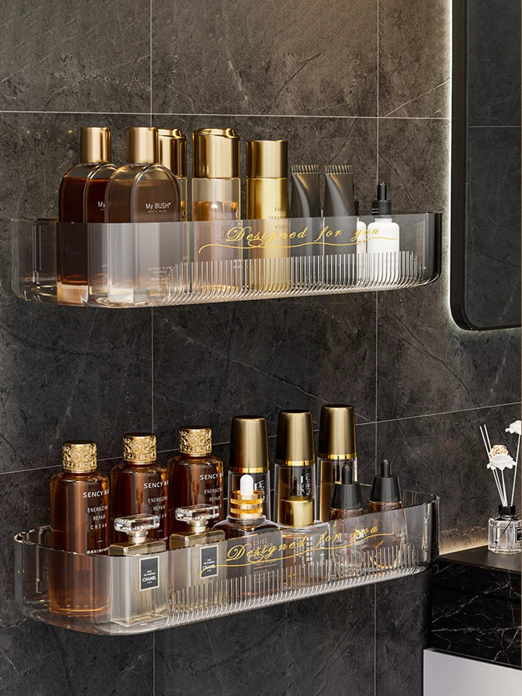 1pc Light Luxury Acrylic Storage Rack Toilet Washstand Cosmetic Storage Box Bathroom Storage Rack