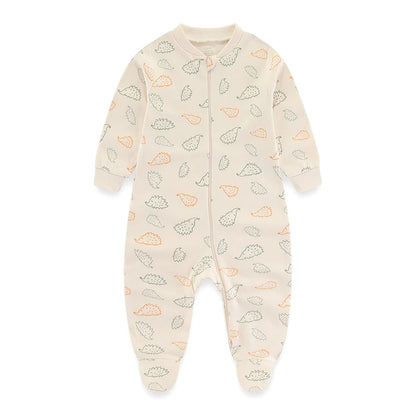 Kiddiezoom 0-12Months Cartoon 1/2 Pieces Long Sleeve Zipper Baby Boys Girl Romper 100%Cotton Soft newborn Jumpsuits