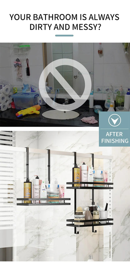 Bathroom Storage Rack No Drill Shelves Wall Mount Corner Shelf Shower Holder For WC Shampoo Organizer Bathroom Accessories