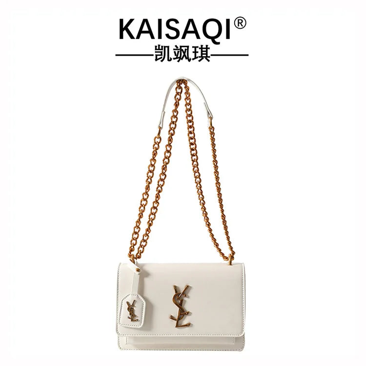 2025 Best Selling Luxury Women's Chain Crossbody Bag - Spacious Square Shoulder Bag With Phone Compartment For Commuters