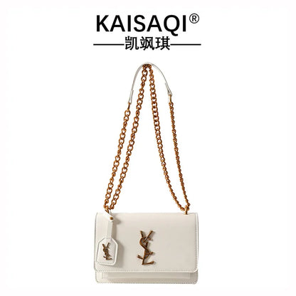 2025 Best Selling Luxury Women's Chain Crossbody Bag - Spacious Square Shoulder Bag With Phone Compartment For Commuters