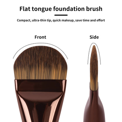 MAANGE 3pcs Foundation Makeup Brushes Ultra Thin Top Mask Brushes Nose Contour U-Shaped Brush for Double Head Nose Shadow Brush