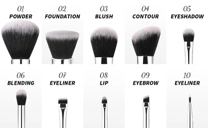 DUcare Professional Makeup Brush Set 10-32Pc Brushes Makeup Kit Synthetic Hair Foundation Power Eyeshadows Blending Beauty Tools