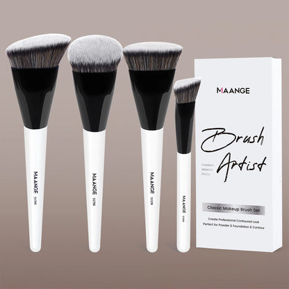 MAANGE Foundation Concealer Makeup Brushes Angled Brush Flat Top Brush Triangle Brush for Liquid Cream Blending Cosme
