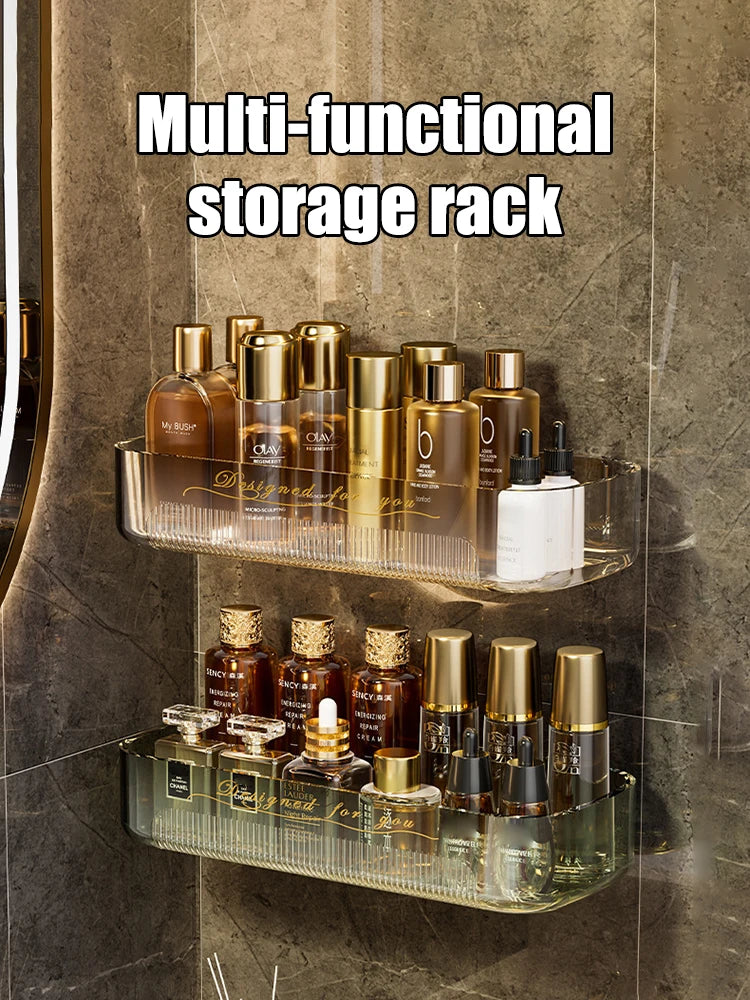 1pc Light Luxury Acrylic Storage Rack Toilet Washstand Cosmetic Storage Box Bathroom Storage Rack