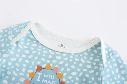 Kiddiezoom 3 Pcs Newborn Cartoon Long Sleeve 100%cotton Baby Boy Girl Bodysuit Soft Infant Onesies Clothes