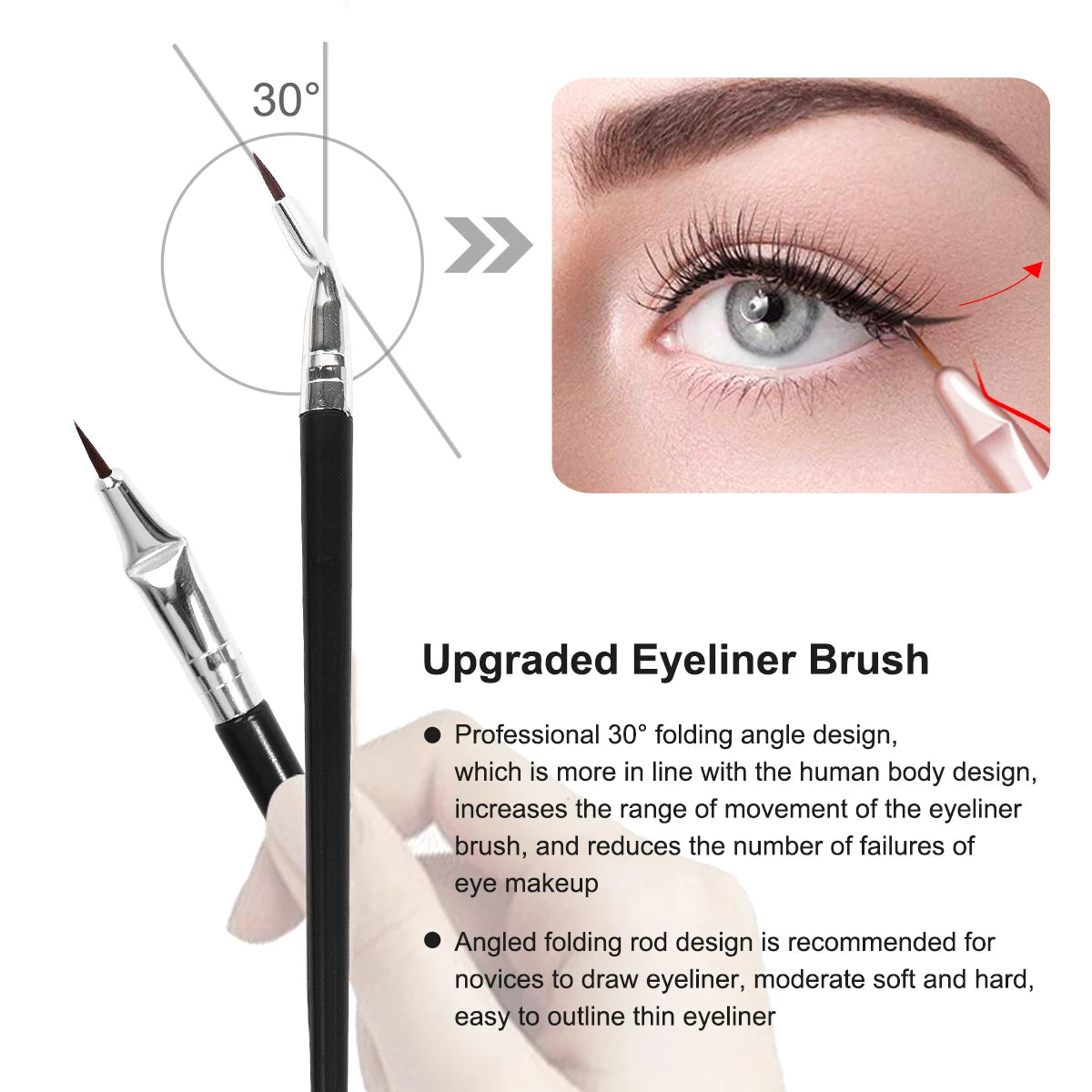 MAANGE 4PCS Professional Eyes Makeup Brush Set Eyeshadow Eyebrow Brush Blade Eyeliner Contour Makeup Brushes Makeup Tool