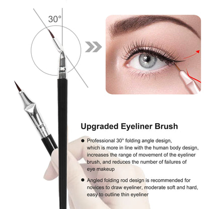 MAANGE 4PCS Professional Eyes Makeup Brush Set Eyeshadow Eyebrow Brush Blade Eyeliner Contour Makeup Brushes Makeup Tool