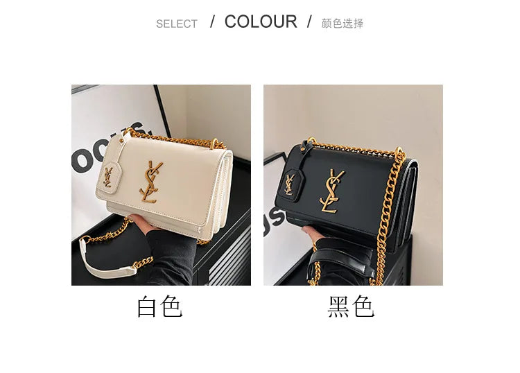 2025 Best Selling Luxury Women's Chain Crossbody Bag - Spacious Square Shoulder Bag With Phone Compartment For Commuters