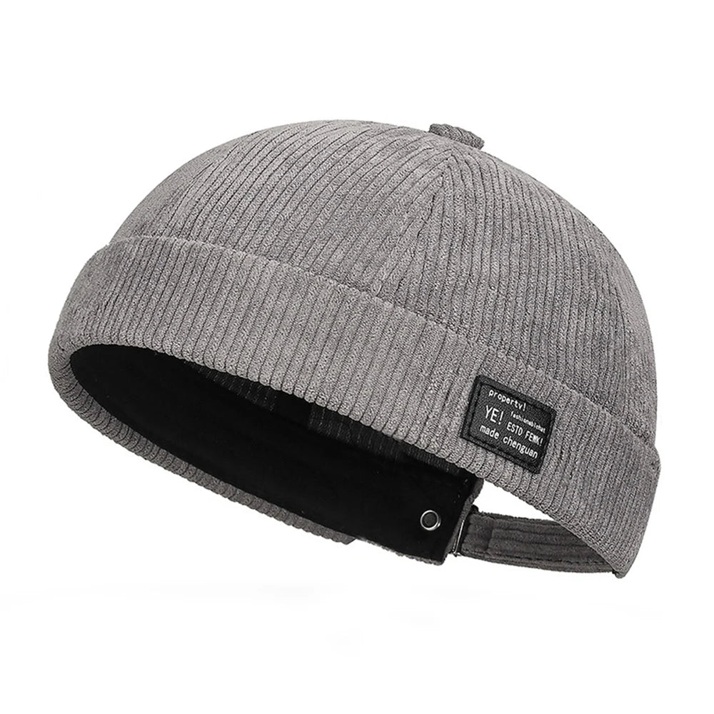 Brimless Skullies Cap Vintage Cotton Men Adjustable Landlord Docker Cap Multipurpos Beanie Hats Streetwear Dome Hat Hip Hop Hats