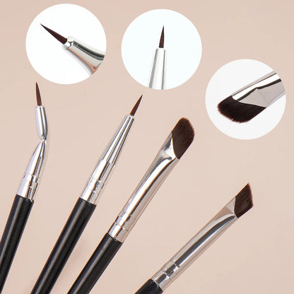 MAANGE 4PCS Professional Eyes Makeup Brush Set Eyeshadow Eyebrow Brush Blade Eyeliner Contour Makeup Brushes Makeup Tool