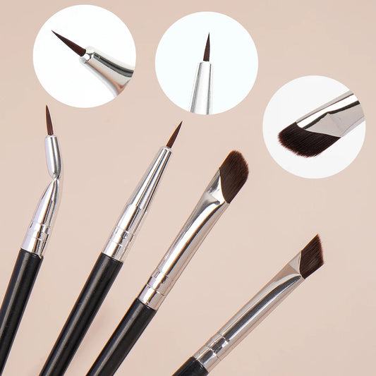 MAANGE 4PCS Professional Eyes Makeup Brush Set Eyeshadow Eyebrow Brush Blade Eyeliner Contour Makeup Brushes Makeup Tool