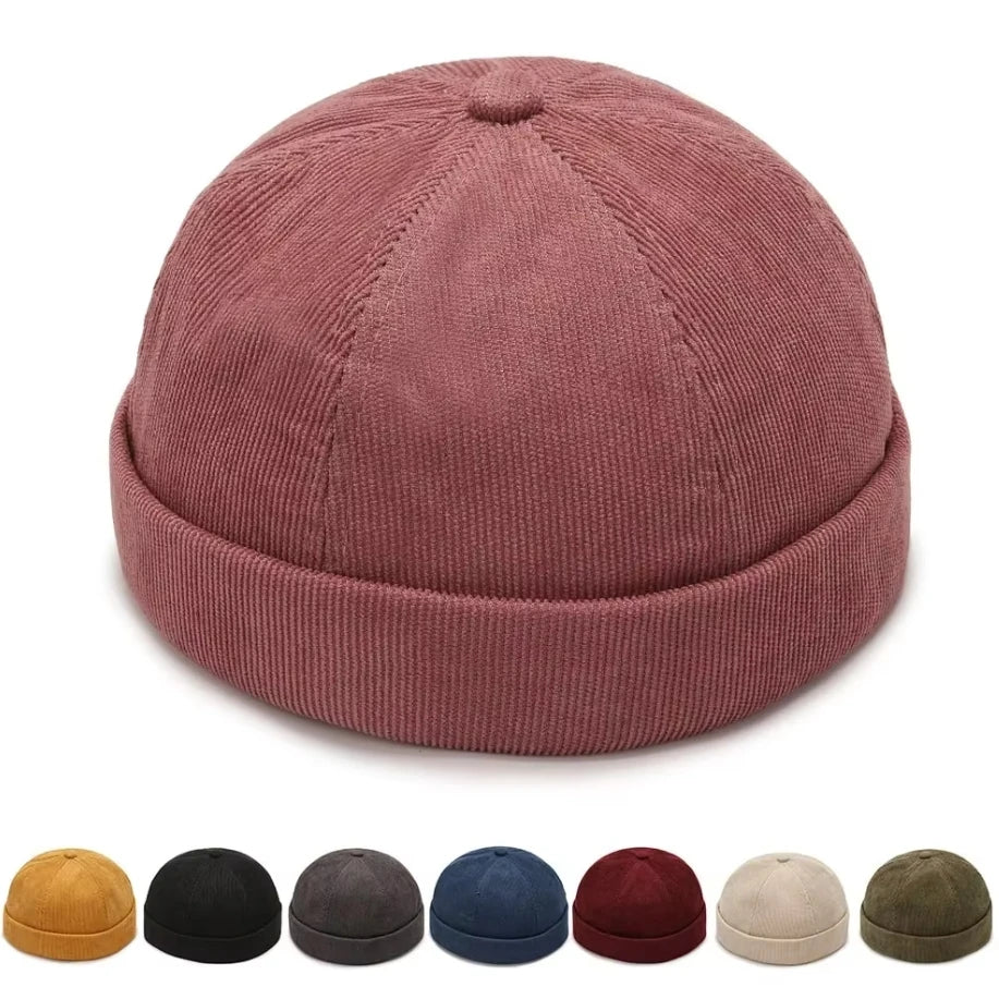 New Four Seasons Hats, Tide Melon Skin Hats, Beanie Landlord Hats, Spring And Autumn Versatile Hip Hop Hats, Round Hats, Casual