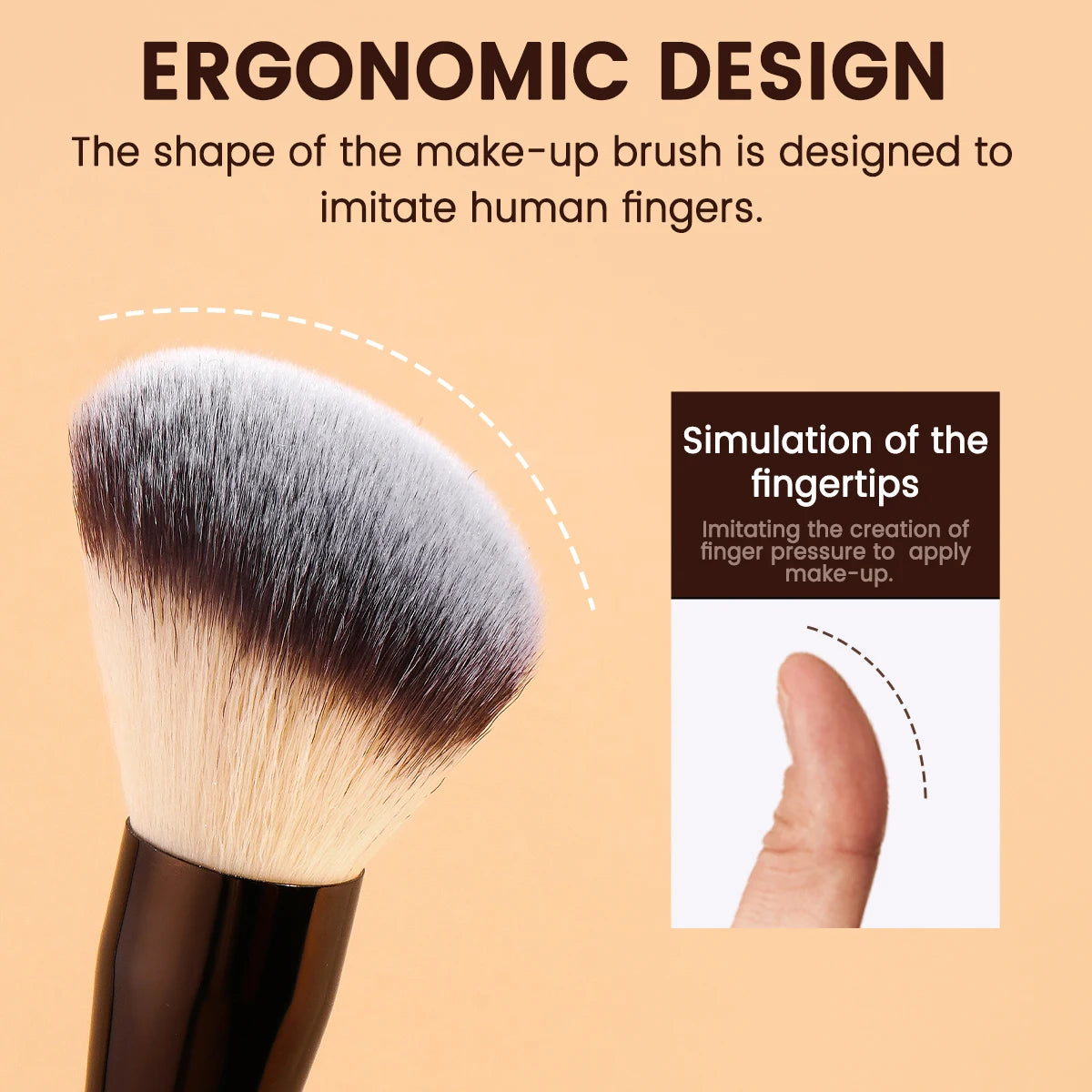 MAANGE 3pcs Dual-Head Multifunctional Makeup Brushes Sloping Foundation Concealer Brush Kabuki for Liquid Cream Blending Beauty