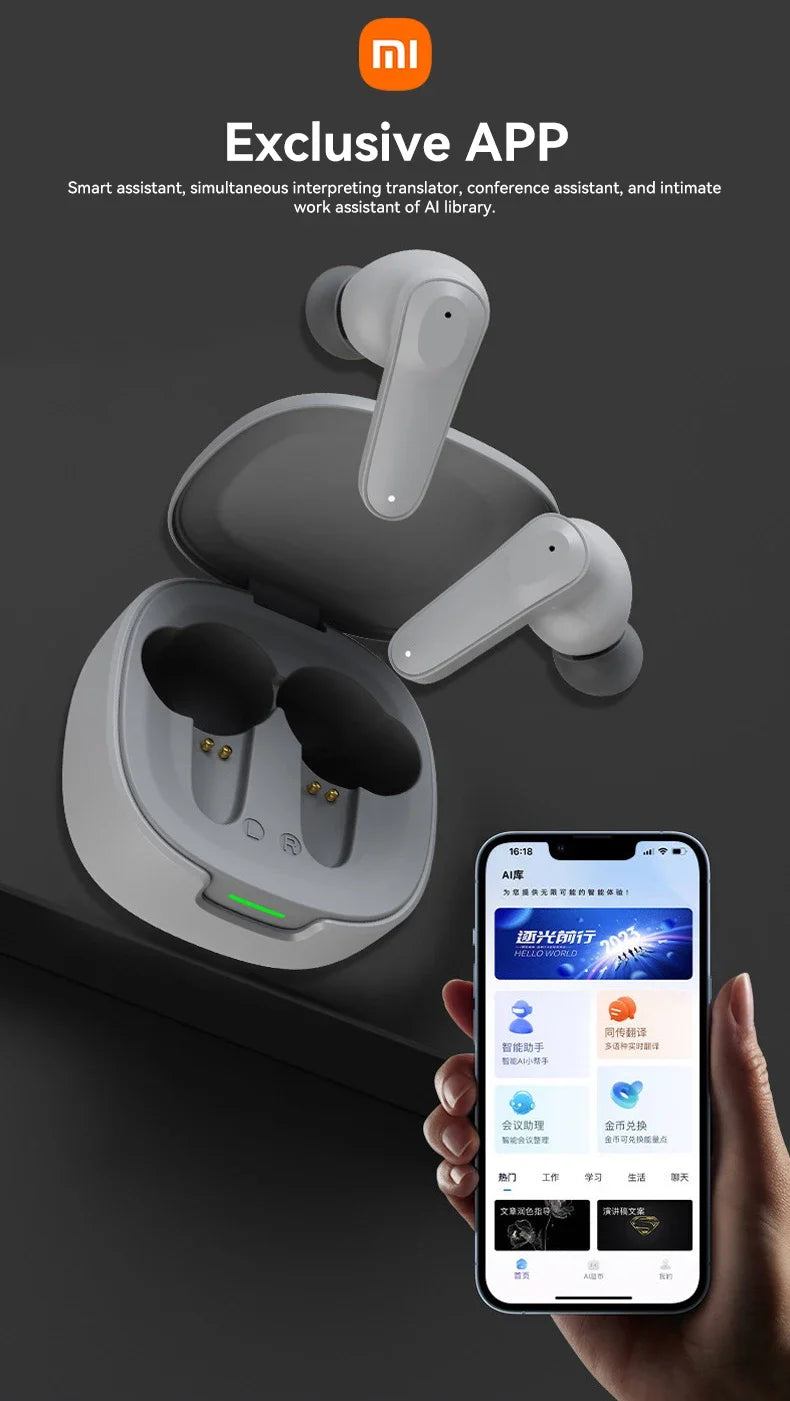 Xiaomi A98 Wireless with Bluetooth 5.3 Headset HiFi Stereo Waterproof Headphones Built-in Microphone Sports Earbuds