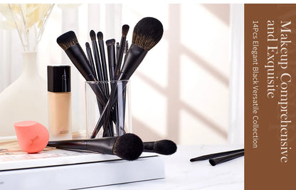 Jessup Makeup Brushes Set,10-14pcs Make Up Brush Contour Foundation Powder Eyeshadow Highlight Blending Concealer Liner T336