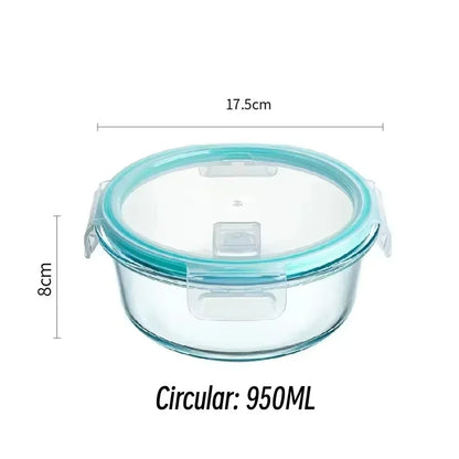 Glass Food Storage Container Set - Airtight Leak-Proof Meal Prep Containers