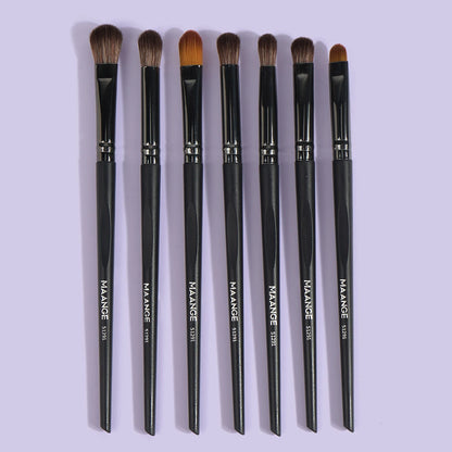 MAANGE Eye Makeup Brushes Kit 7PCS Eyeshadow Makeup Brushes Set Blending Soft Synthetic Bristle Lip Brush Cosmetic Beauty Tools