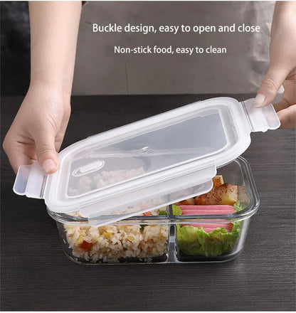 Premium Glass Lunch Container - Leak-Proof Bento Box with Secure Lid