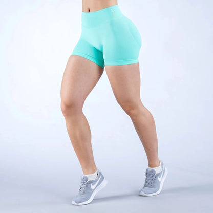 Dfyne Impact Shorts 4.5'' Low Waist Seamless Yoga Shorts Scrunch Bum Gym Shorts Women Workout Biker Stretch Fitness Short XS-XL