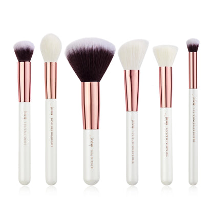 Jessup Makeup Brushes Set 6pcs Makeup Brush Natural-Synthetic Powder Contour Blush Highlighter Blend Concealer Makeup Brush Kits