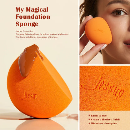 Jessup Makeup Sponges Set, 3pcs Make up Sponges Beauty Foundation Sponge Makeup Blender Wet&Dry Concealer Sponge, SP013