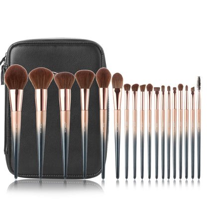 Jessup brushes 18pcs Makeup brushes set Powder Foundation Precision Blush Angled Contour Pencil Eyeshadow Eyeliner Eyebrow