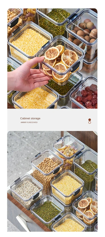 Plastic Food Storage Containers with Lid, Jars for Bulk Cereals, Kitchen Organizers, Pantry Organizer, Home Set
