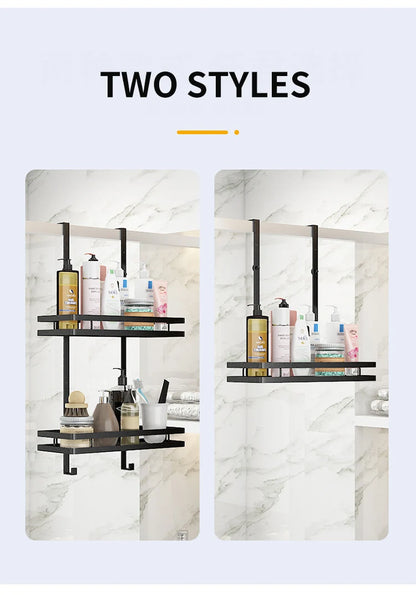 Bathroom Storage Rack No Drill Shelves Wall Mount Corner Shelf Shower Holder For WC Shampoo Organizer Bathroom Accessories