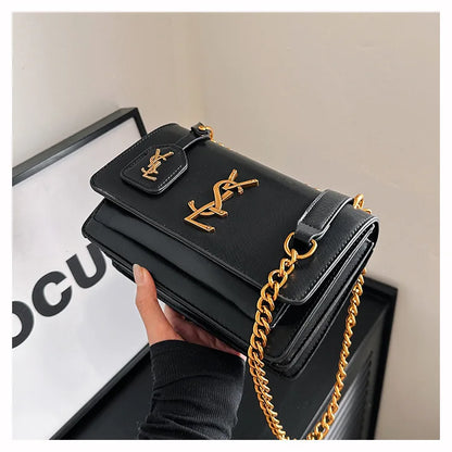 2025 Best Selling Luxury Women's Chain Crossbody Bag - Spacious Square Shoulder Bag With Phone Compartment For Commuters